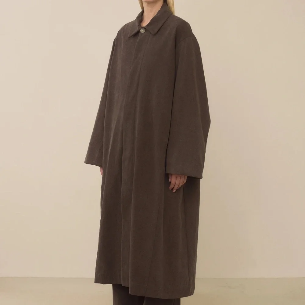 Lauren Manoogian Canvas Car Coat in Soil - Picture 3 of 10